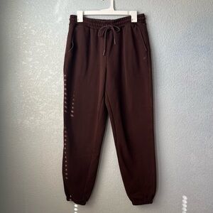 Fabletics Chocolate Brown Jogger Sweatpants Cozy Lounge Size S